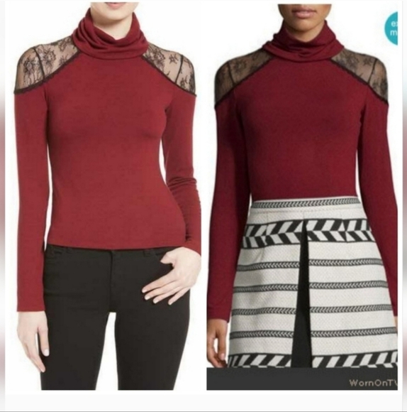 Alice + Olivia Tops - Alice + Olivia Krystalle Turtleneck Sweater Size Medium